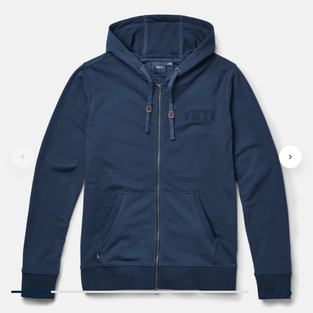 COPY - New in package Yeti Full zip Navy Sweater